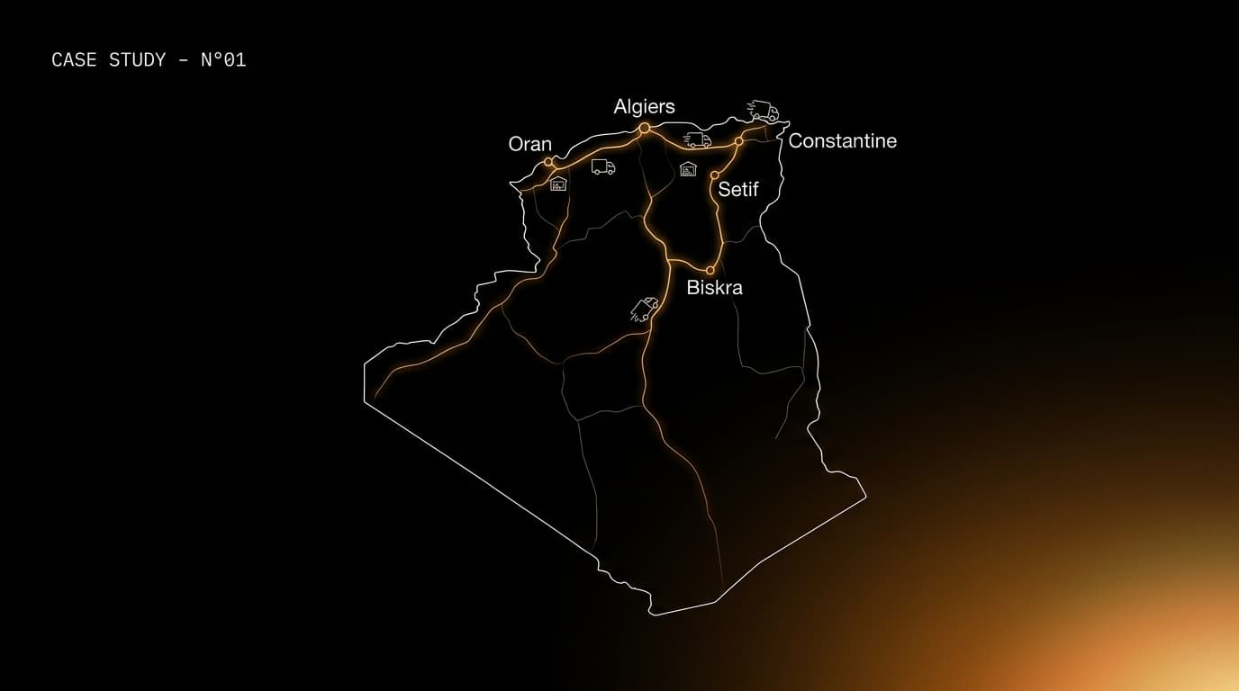 TrackSera — Plateforme de gestion de distribution pour l'Algérie. Web + 3 apps mobiles.